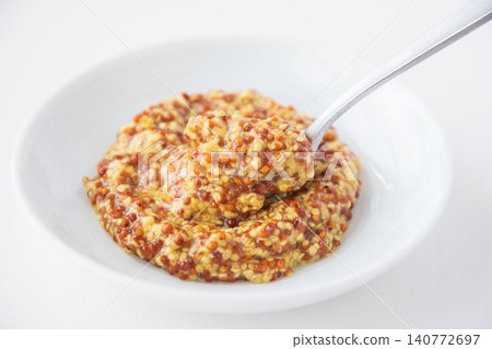 Close-up of whole grain mustard Close-up of whole grain mustard 140772697
