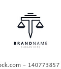 Justice Law Logo Template Vector Illustration 140773857
