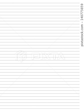Ruled lines, horizontal lines, 8mm, A-ruled, A4 size, notebook paper, transparent. Ruled lines, horizontal lines, 8mm, A-ruled, A4 size, notebook paper, transparent. 140773859