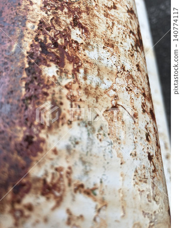 Red rust on metal Red rust on metal 140774117