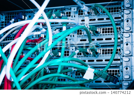 ethernet cables connected to server switch ethernet cables connected to server switch 140774212