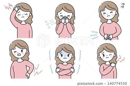 Women with various health problems Women with various health problems 140774550