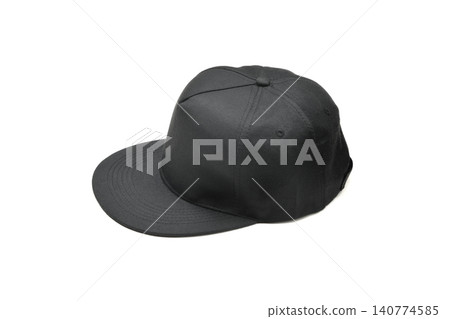 A black cap with a flat brim A black cap with a flat brim 140774585