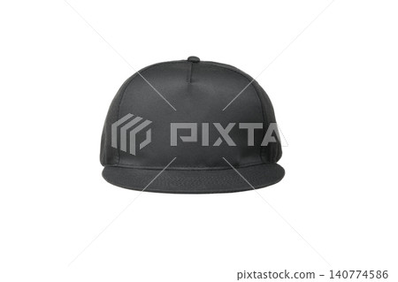 A black cap with a flat brim A black cap with a flat brim 140774586
