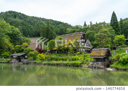 Traditional houses of Hida Folk Village in Takayama, Japan Traditional houses of Hida Folk Village in Takayama, Japan 140774858