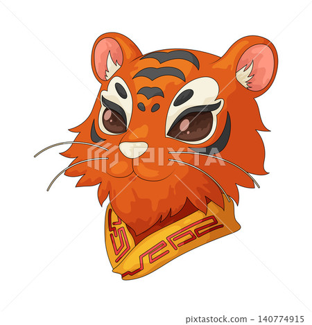Illustration of Tiger Chinese zodiac Illustration of Tiger Chinese zodiac 140774915