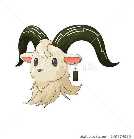 Illustration of Goat Chinese zodiac Illustration of Goat Chinese zodiac 140774920