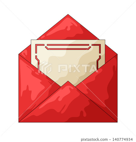 Illustration of Red Envelope Illustration of Red Envelope 140774934