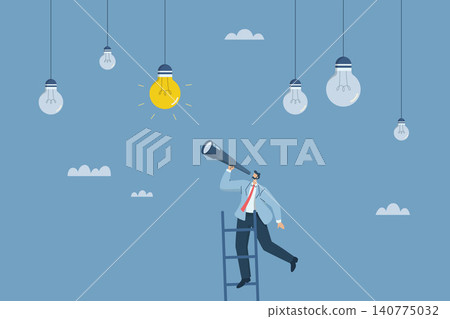 Looking for new ideas and the big idea is always, Business planning for leaders, Continuously searching for opportunities, Corporate leader climbing the stairs to find the best ideas for success. Looking for new ideas and the big idea is always, Business planning for leaders, Continuously searching for opportunities, Corporate leader climbing the stairs to find the best ideas for success. 140775032