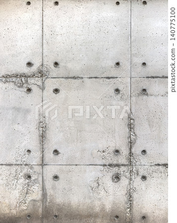 Industrial Weathered Exposed Concrete Wall with Tie Rod Holes 140775100