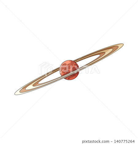 Illustration of Planet with Rings Illustration of Planet with Rings 140775264