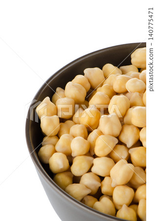 Chickpeas in a brown bowl Chickpeas in a brown bowl 140775471