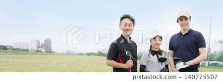 A banner featuring images of smiling male and female golfers enjoying the game, along with a teacher and two students looking directly at the camera. A banner featuring images of smiling male and female golfers enjoying the game, along with a teacher and two students looking directly at the camera. 140775507