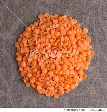 Circle of peeled lentils Circle of peeled lentils 140775822