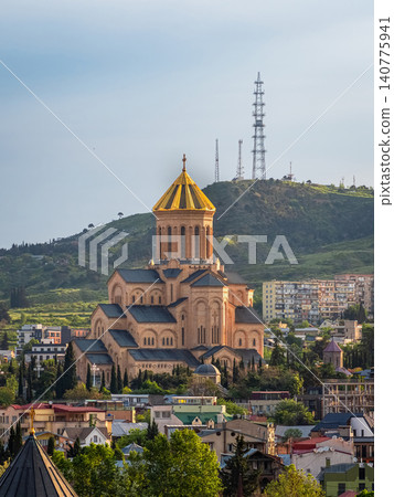 The Cathedral of the Holy Trinity, also known as Sameba, is the largest church in Georgia The Cathedral of the Holy Trinity, also known as Sameba, is the largest church in Georgia 140775941