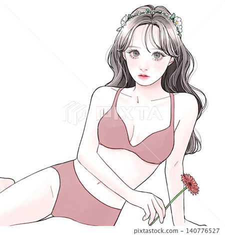 穿粉紅色內衣的女人 穿粉紅色內衣的女人 140776527