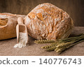 Rustic bread and wheat 140776743