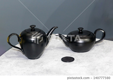 Black ceramic retro teapots 140777380