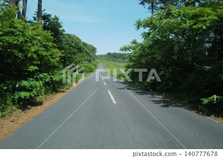 The Hachinohe Umineko Line in early summer served as the model for Kaii Higashiyama's masterpiece painting "The Road." The Hachinohe Umineko Line in early summer served as the model for Kaii Higashiyama's masterpiece painting "The Road." 140777678