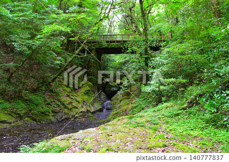 Summer, Kikuchi Valley, Hirogawara Bridge Summer, Kikuchi Valley, Hirogawara Bridge 140777837