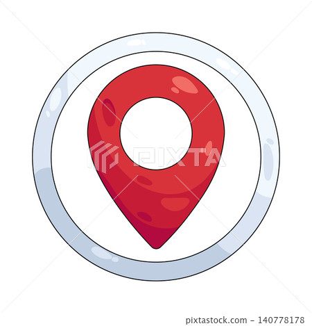 Illustration of location pin Illustration of location pin 140778178