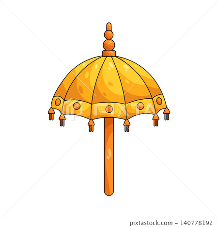 Illustration of ceremonial umbrella Illustration of ceremonial umbrella 140778192
