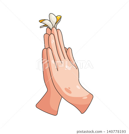 Illustration of Praying hand Illustration of Praying hand 140778193