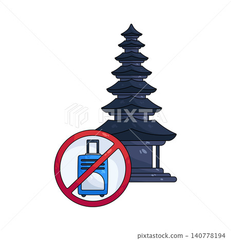 Illustration of No travel Illustration of No travel 140778194