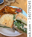 Sandwiches served on a breakfast table in Maui 140778245