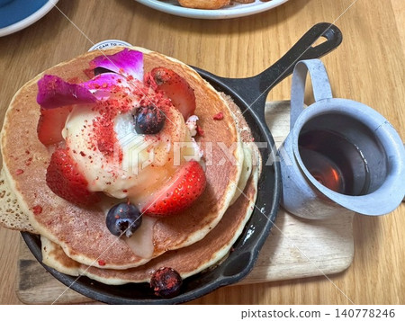 Pancakes with syrup on Maui Island Pancakes with syrup on Maui Island 140778246