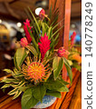 Vibrant red flowers in Los Angeles 140778249