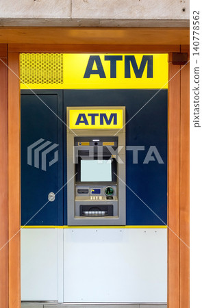 ATM. bank machine in city street ATM. bank machine in city street 140778562