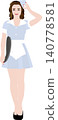 Simple illustrations of girls with no background. Themes include events, scenes, and fashion. Tribute 04. 140778581