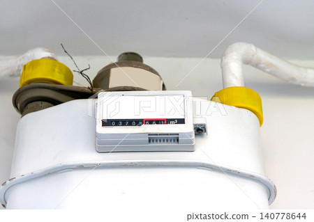 Gas meter inside home Gas meter inside home 140778644