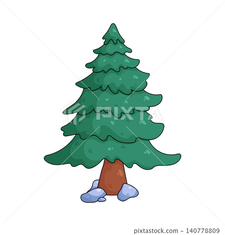 Illustration of pine tree Illustration of pine tree 140778809