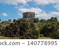 Tulum mayan ruins ancient temple structure quintana roo mexico 140778995
