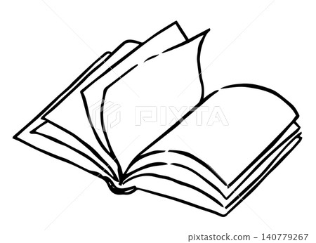 open book. vintage illustration in sketch style 140779267