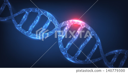 Destroyed code human genome concept. 140779300