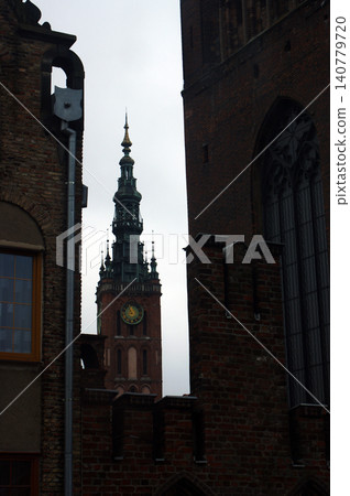 St. Mary's Basilica in Gdansk fragment of the building wall detail element St. Mary's Basilica in Gdansk fragment of the building wall detail element 140779720