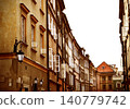 colorful tenements in the alley of the old town in Warsaw Poland 140779742