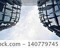 glass wall facade of skyscraper building 140779745