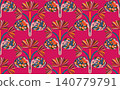 seamless pattern with flowers 140779791