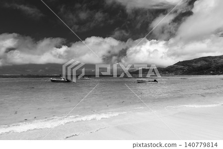 Seychelles, black and white landscape photography. Anse Royale Seychelles, black and white landscape photography. Anse Royale 140779814