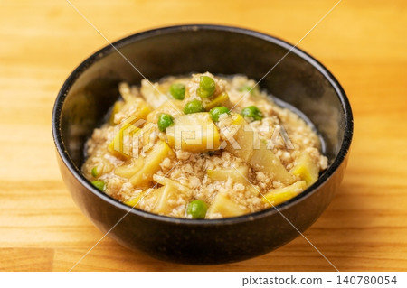 Bamboo shoots with minced meat sauce Bamboo shoots with minced meat sauce 140780054