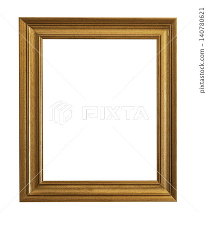 Golden vintage frame presenting blank artistic content area Golden vintage frame presenting blank artistic content area 140780621