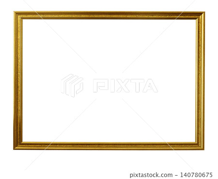 Ornate gold picture frame with blank transparent background Ornate gold picture frame with blank transparent background 140780675