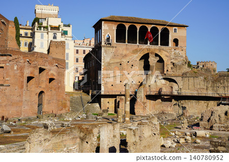 Rome, the Forum of Augustus and the Loggia of the House of the Knights of Malta Rome, the Forum of Augustus and the Loggia of the House of the Knights of Malta 140780952