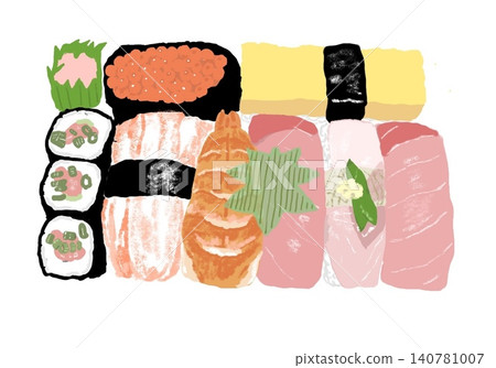 Boxed sushi 140781007