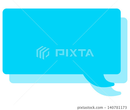 Simple color speech bubble - square Simple color speech bubble - square 140781173