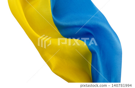 Ukraine flag isolated on white background with copy space. Ukraine flag isolated on white background with copy space. 140781994